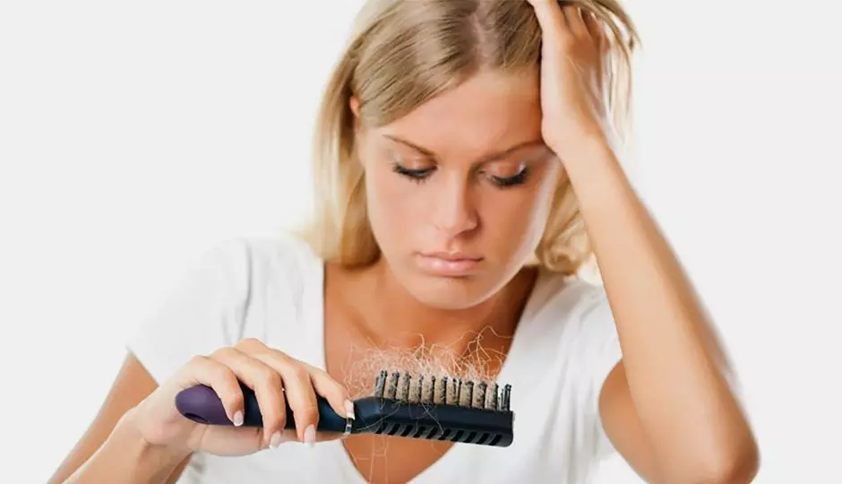 Woman losing hair