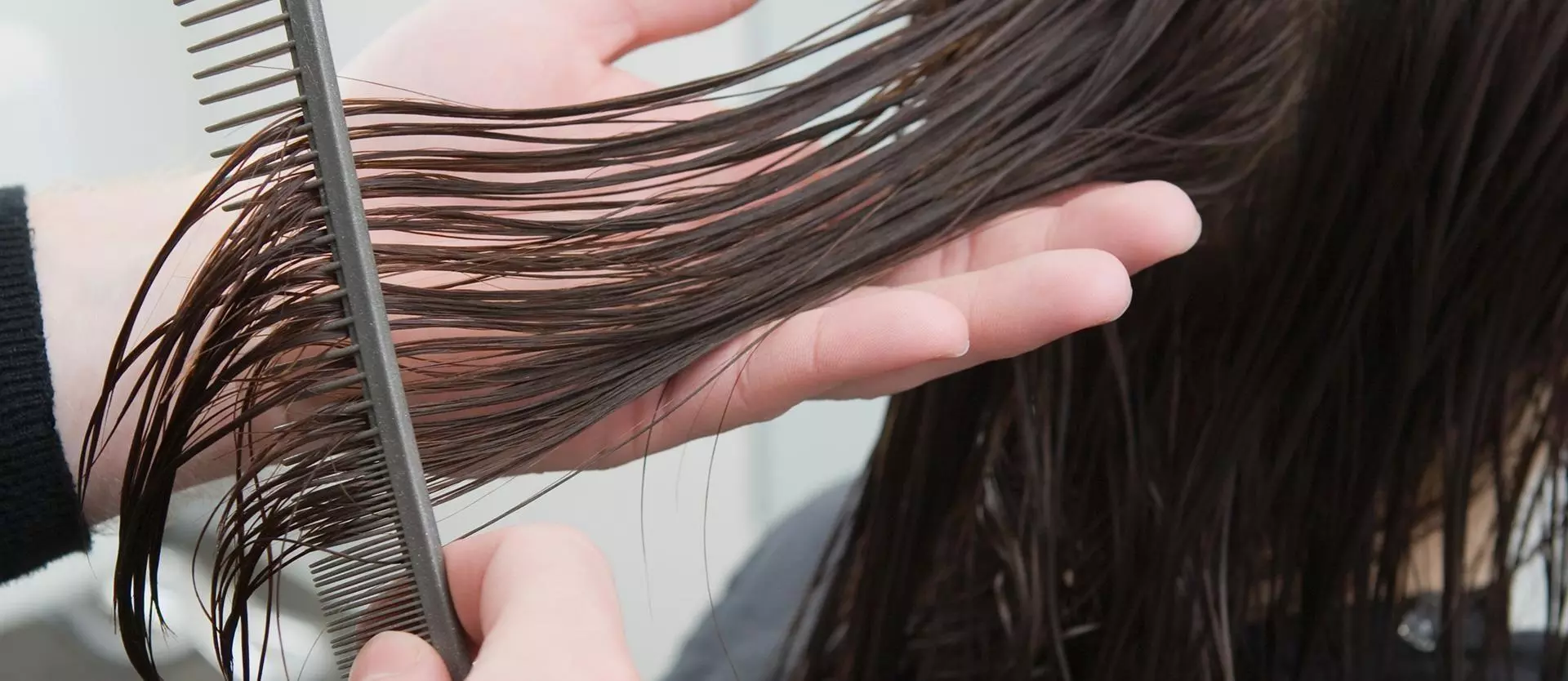 Woman getting healthy hair for spring